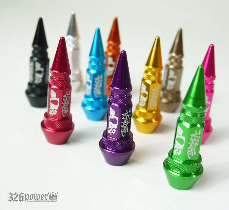 326POWER Spike Lug Nut Style Valve Cap