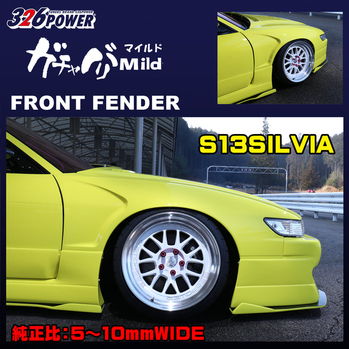 326POWER Gachabari Mild Front Fender S13 Silvia